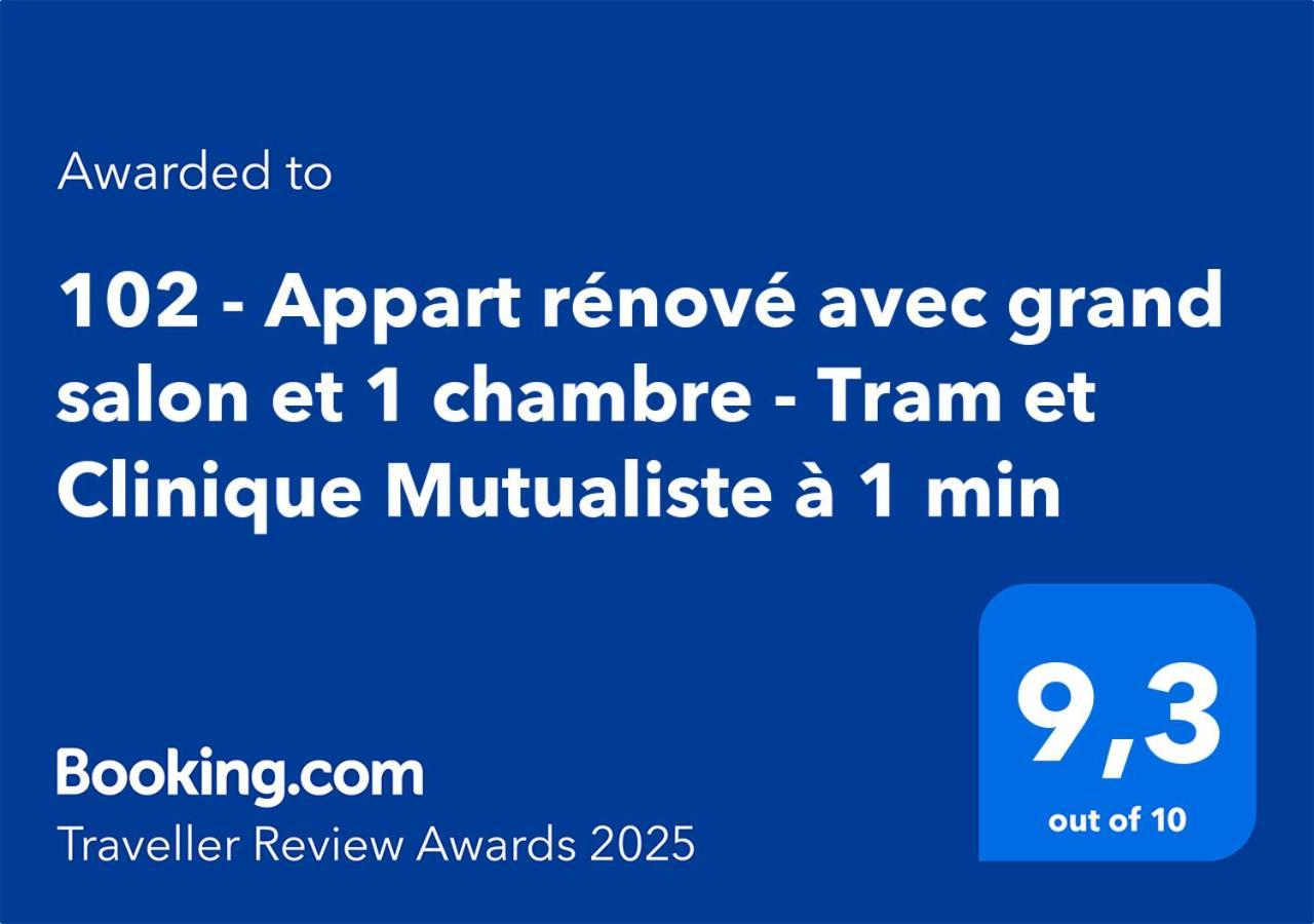 102 - Appart Renove Avec Grand Salon Et 1 Chambre - Tram Et Clinique Mutualiste A 1 Min Grenoble Exterior foto